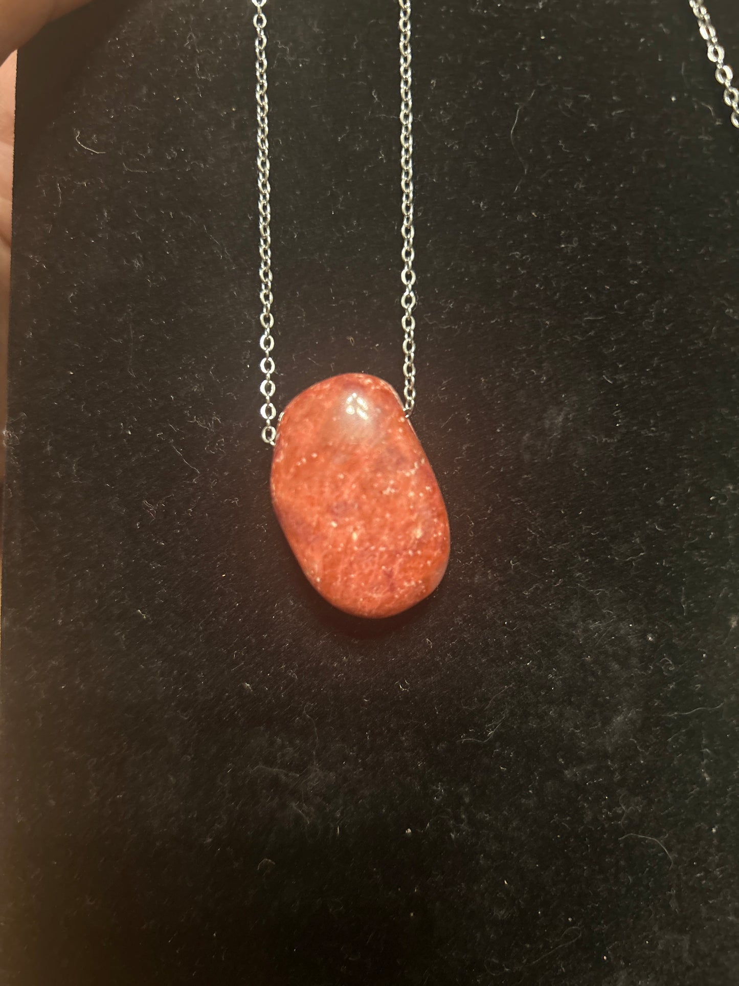 Tumbled stone necklace