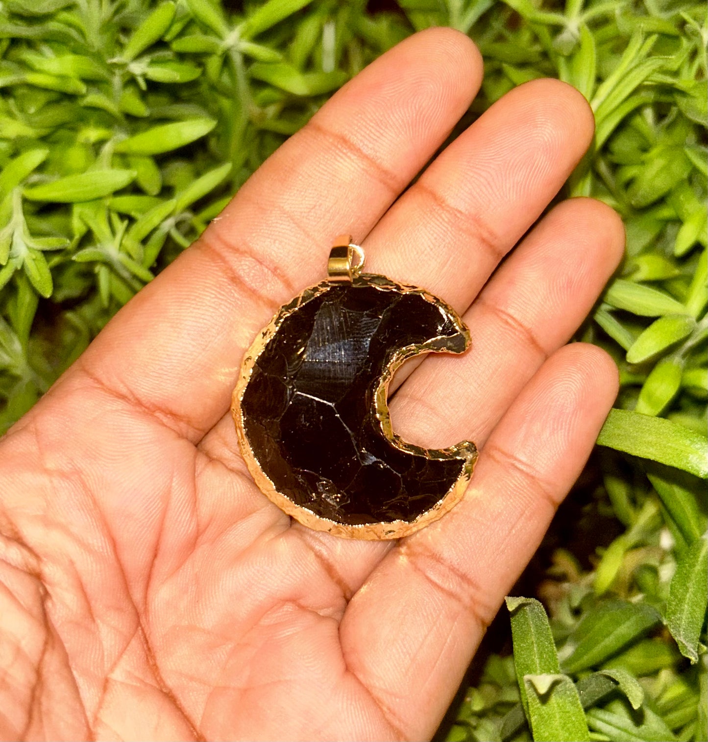 Black Obsidian Moon necklace