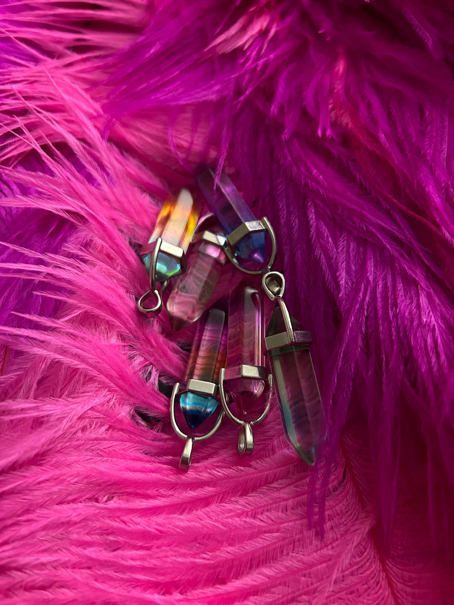 Crystal point necklace