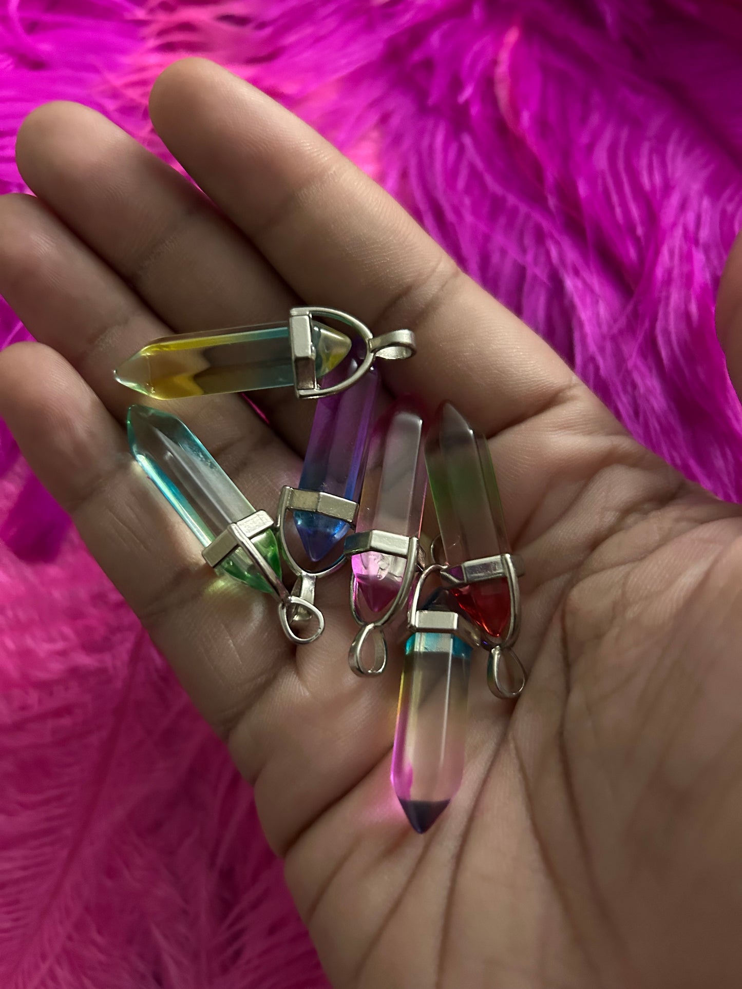 Crystal point necklace