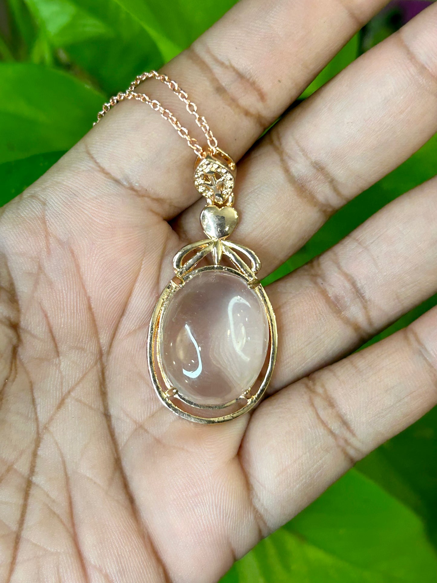 Rose Gold Rose Quartz Necklace