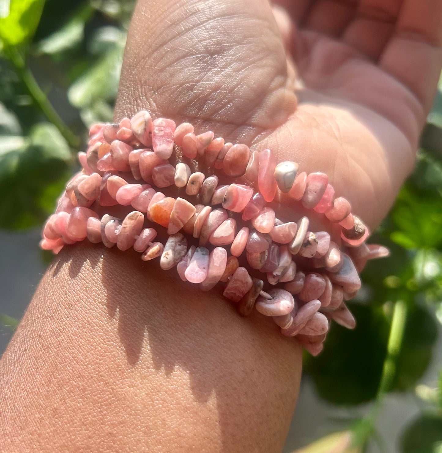 Rhodochrosite bracelets