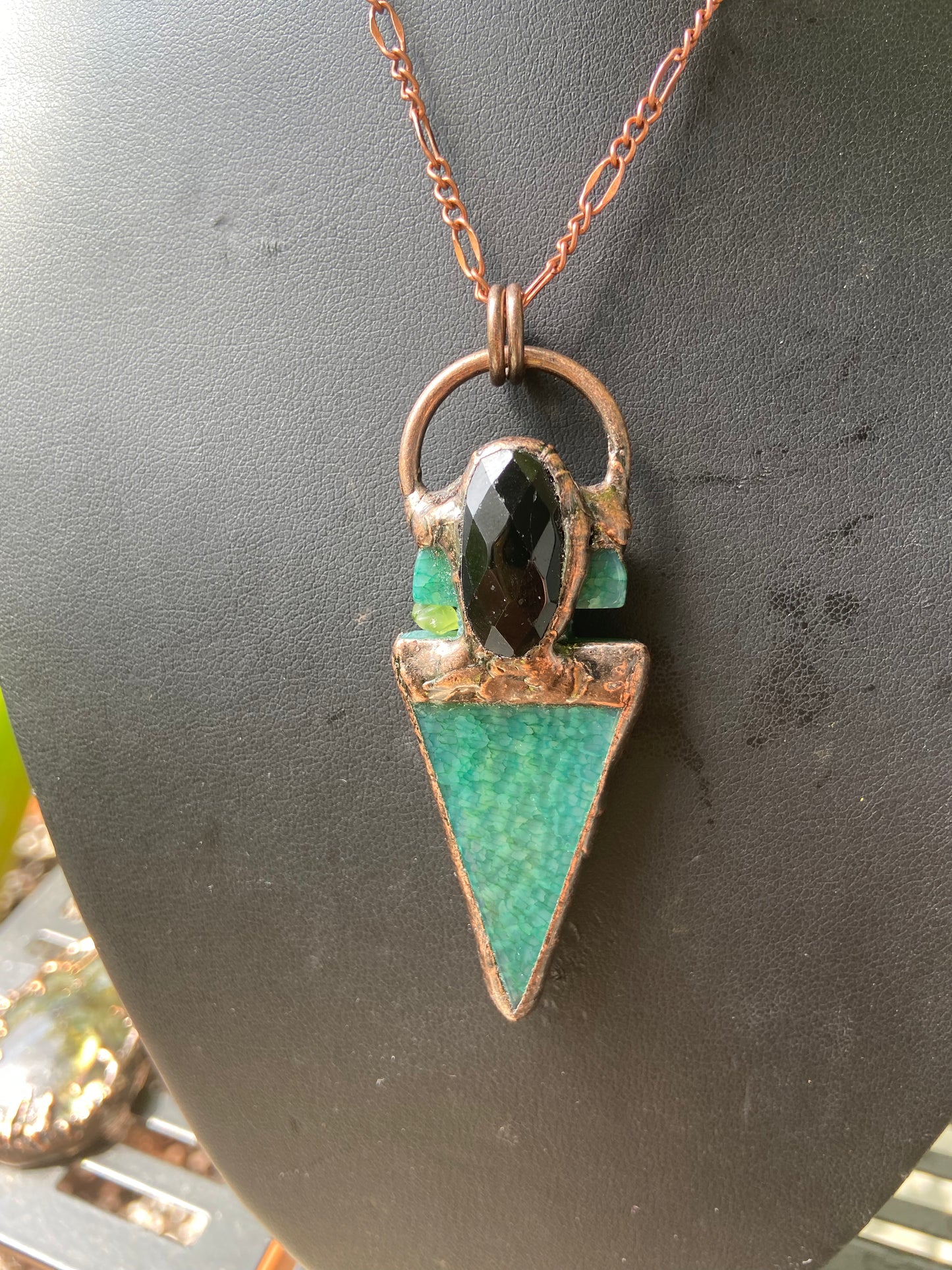 Dyed Agate Slice necklace