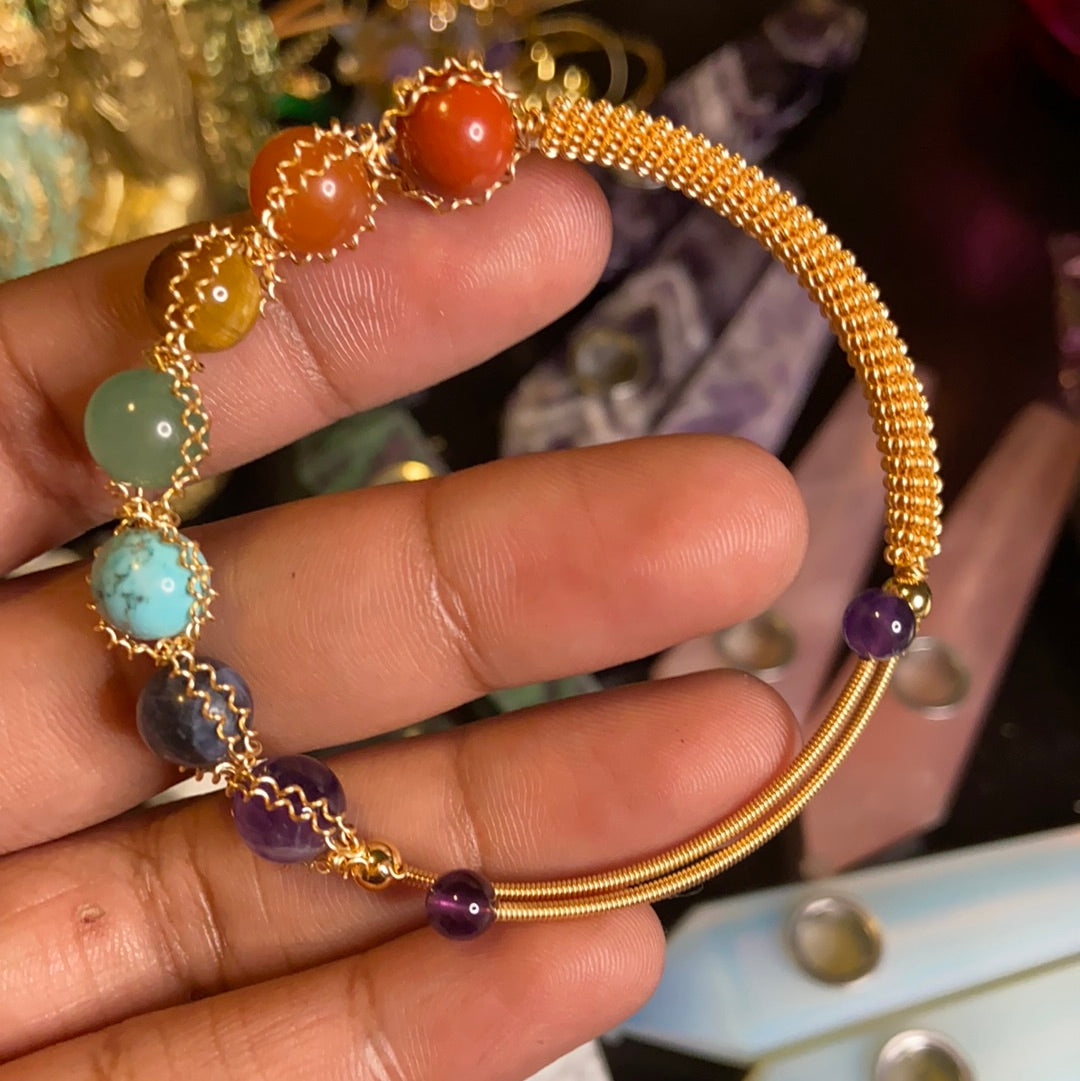 Gold Chakra Bangle