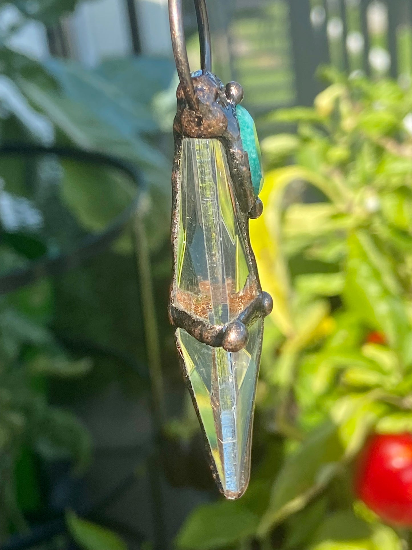 Clear Quartz and Amazonite necklace