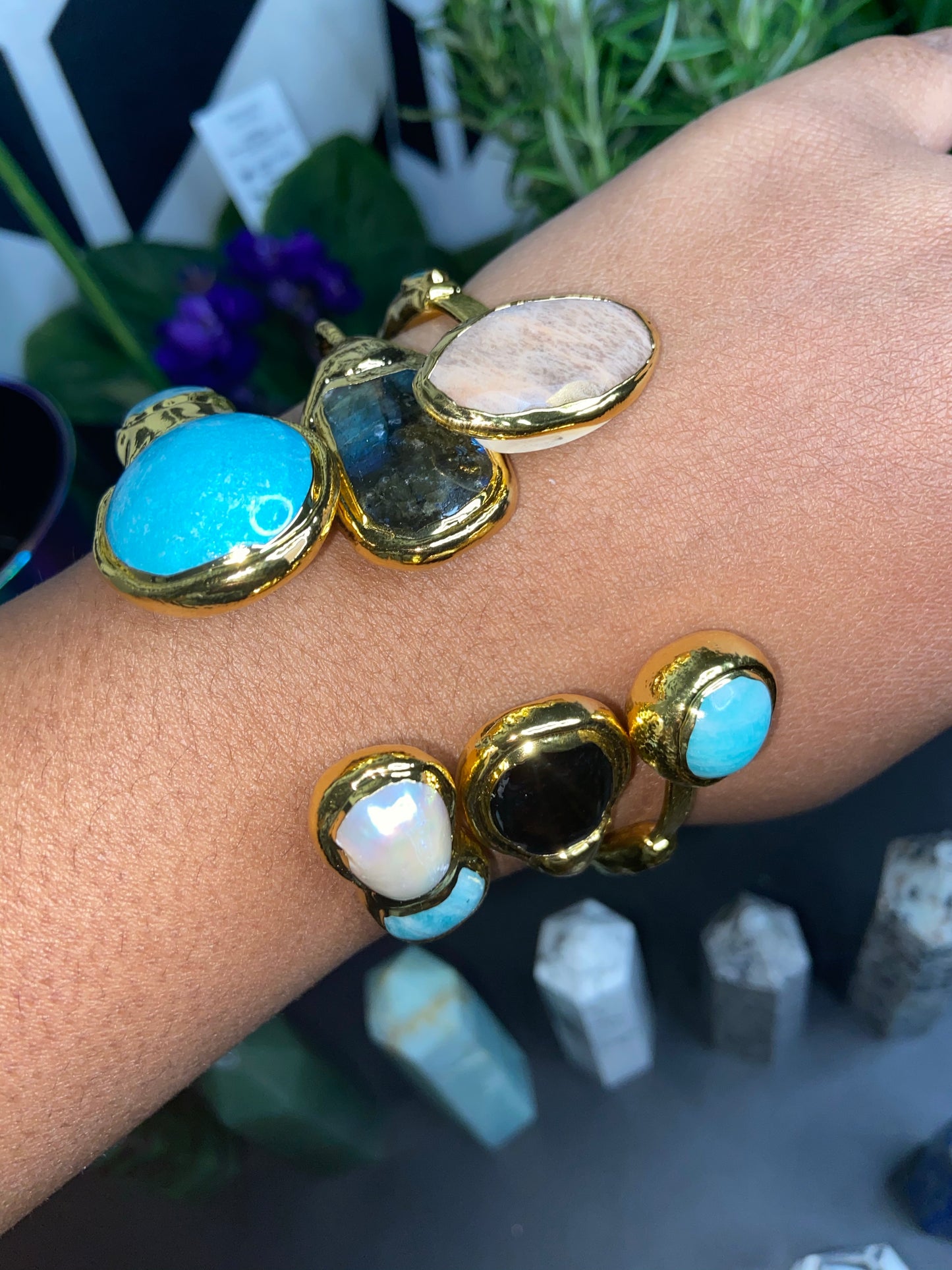 Gold Crystal Bangle