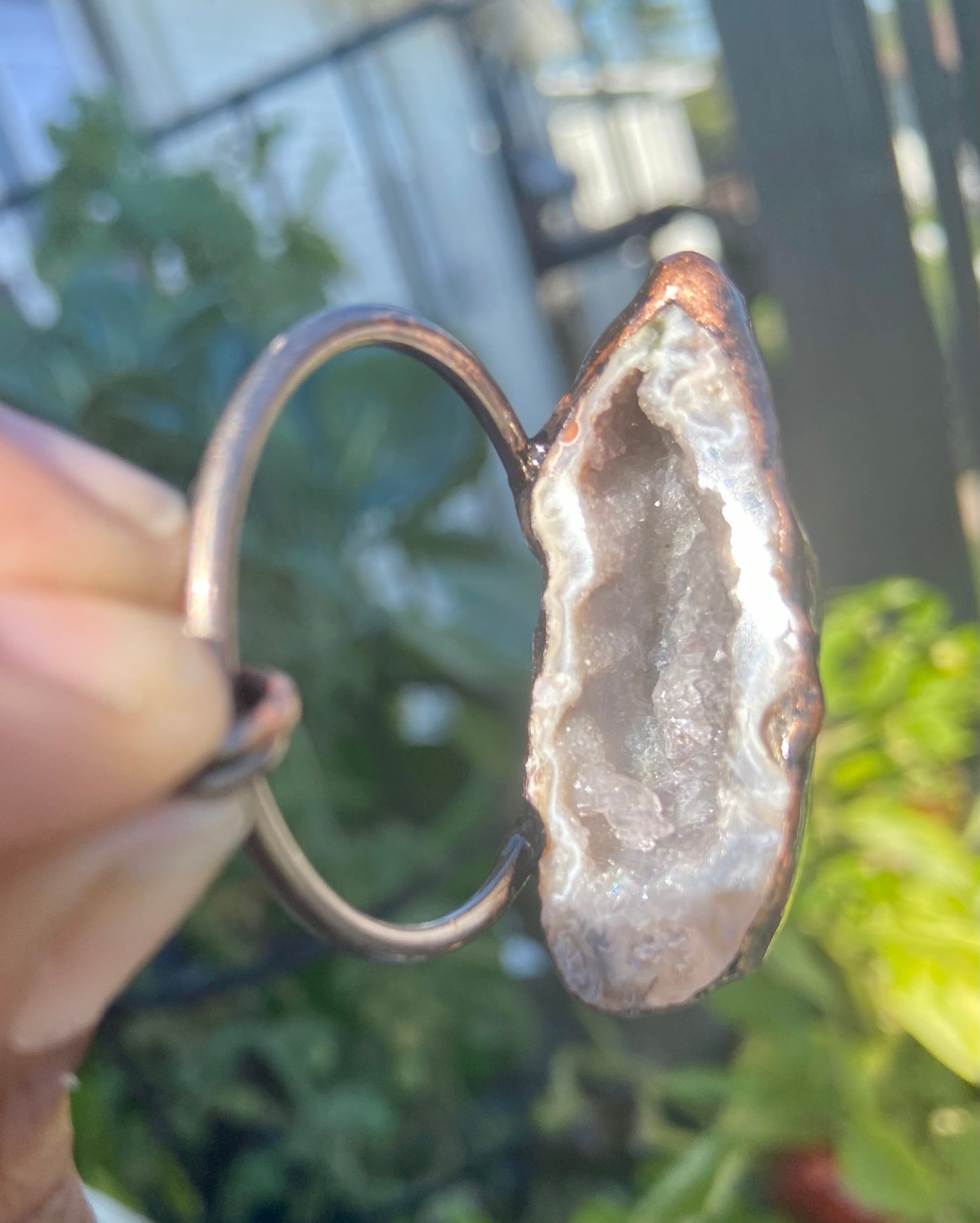 Druzy geode necklace