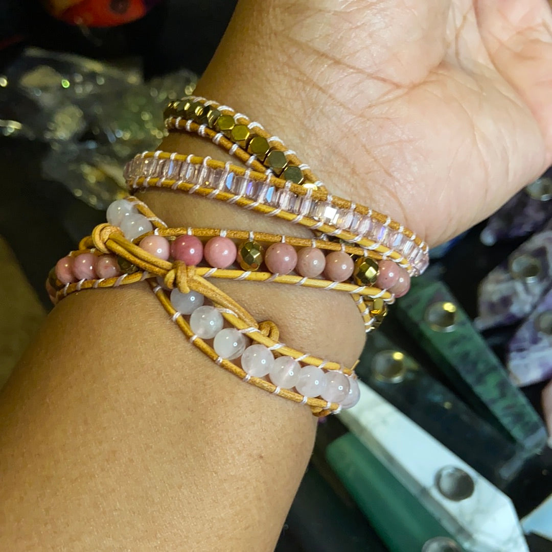 Rose Quartz Wrap Bracelet