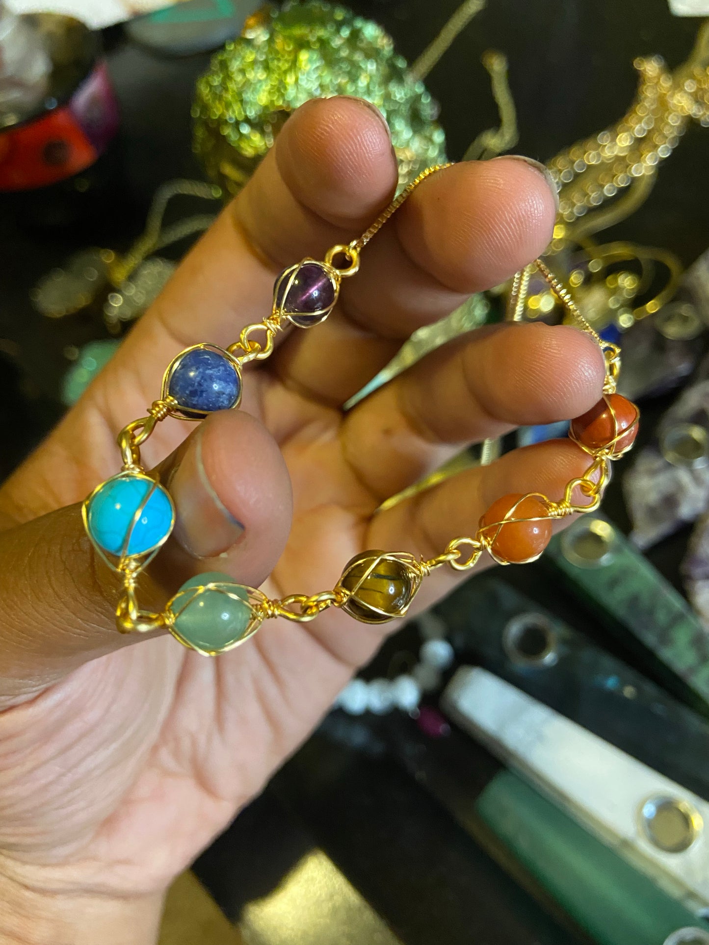 Gold Chakra Bangle