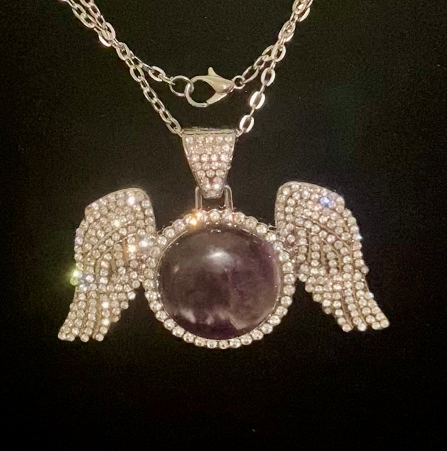 Crystal wing necklace