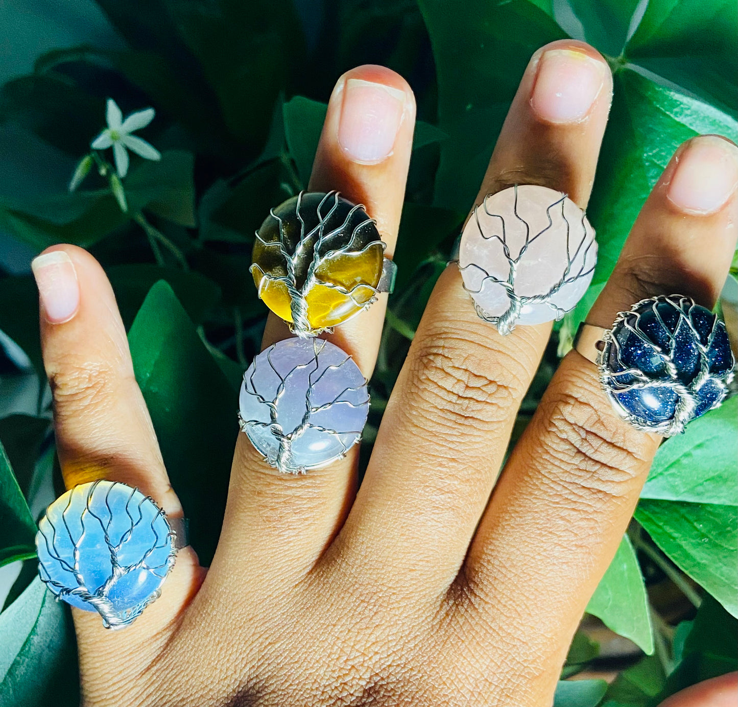 Tree of Life Crystal Ring