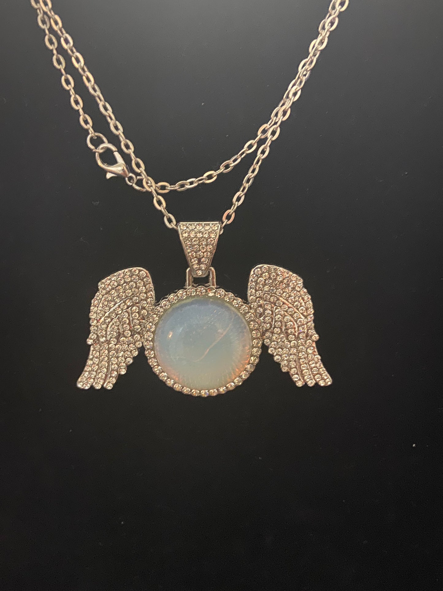 Crystal wing necklace