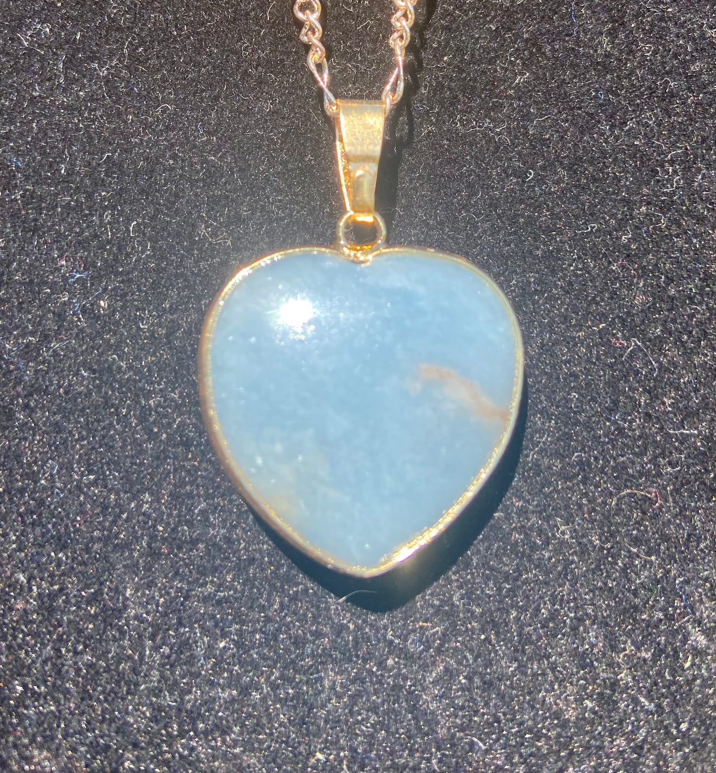 Angelite Heart Necklace