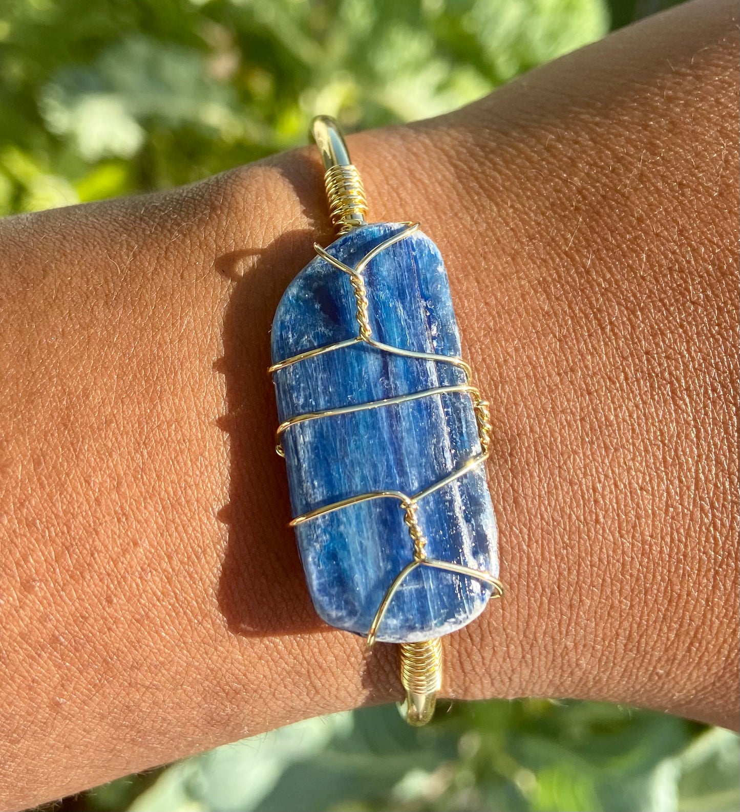 Raw crystal bangle