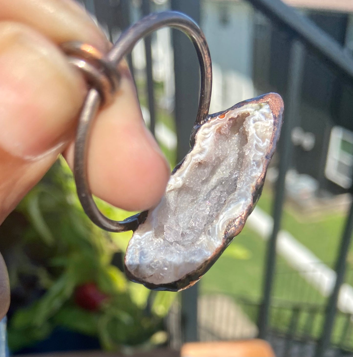 Druzy geode necklace