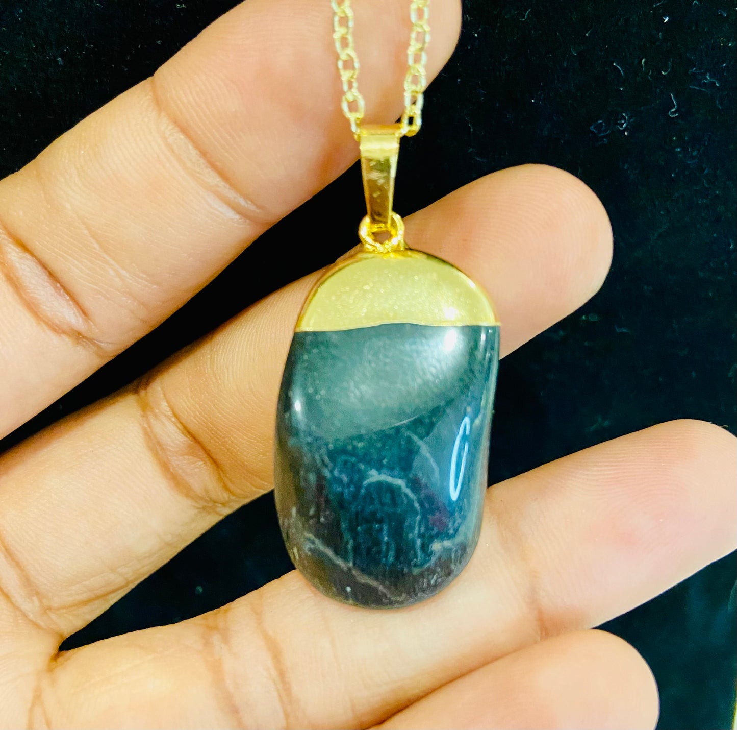 Tumbled stone necklace