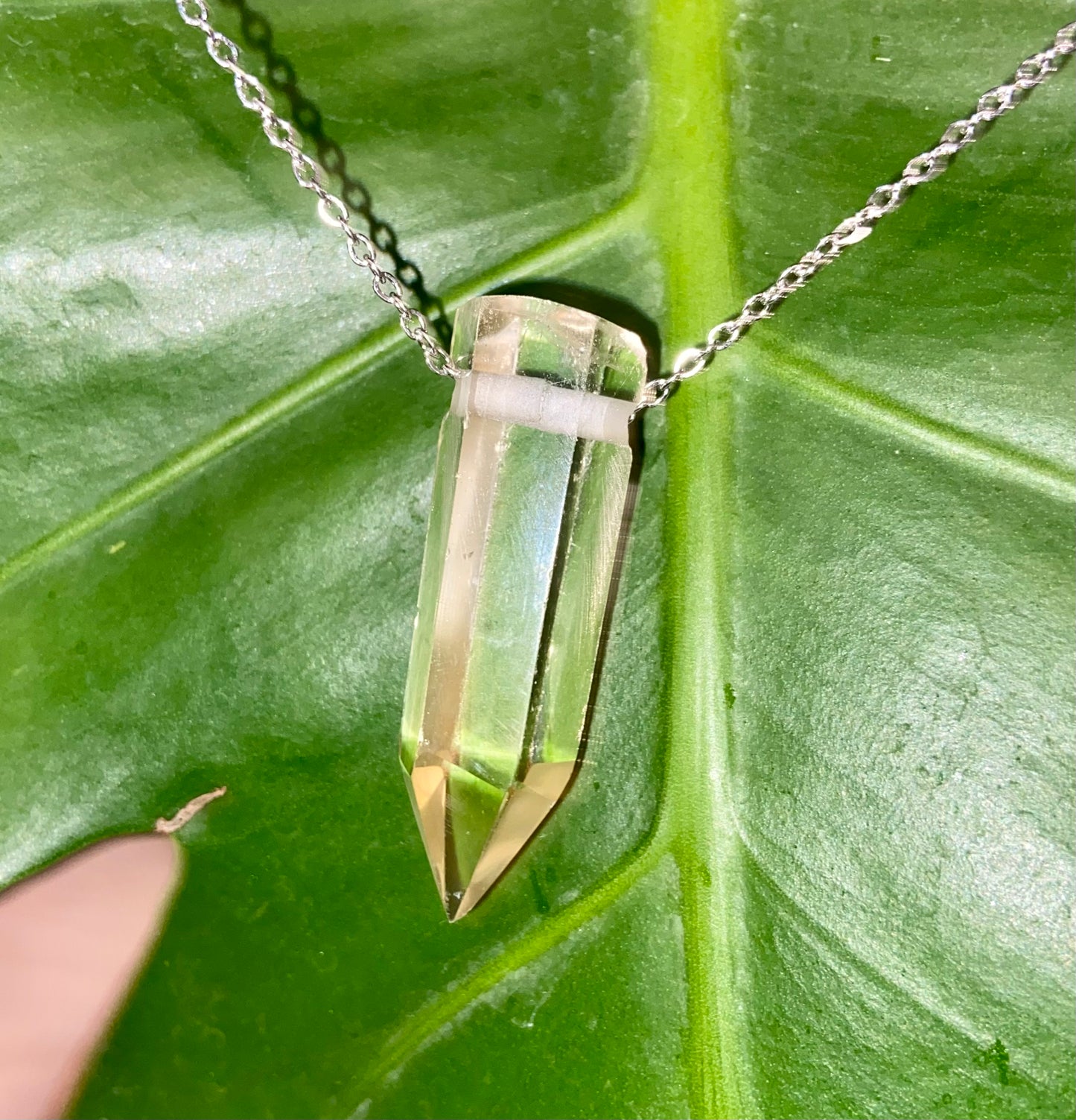 Crystal point necklace