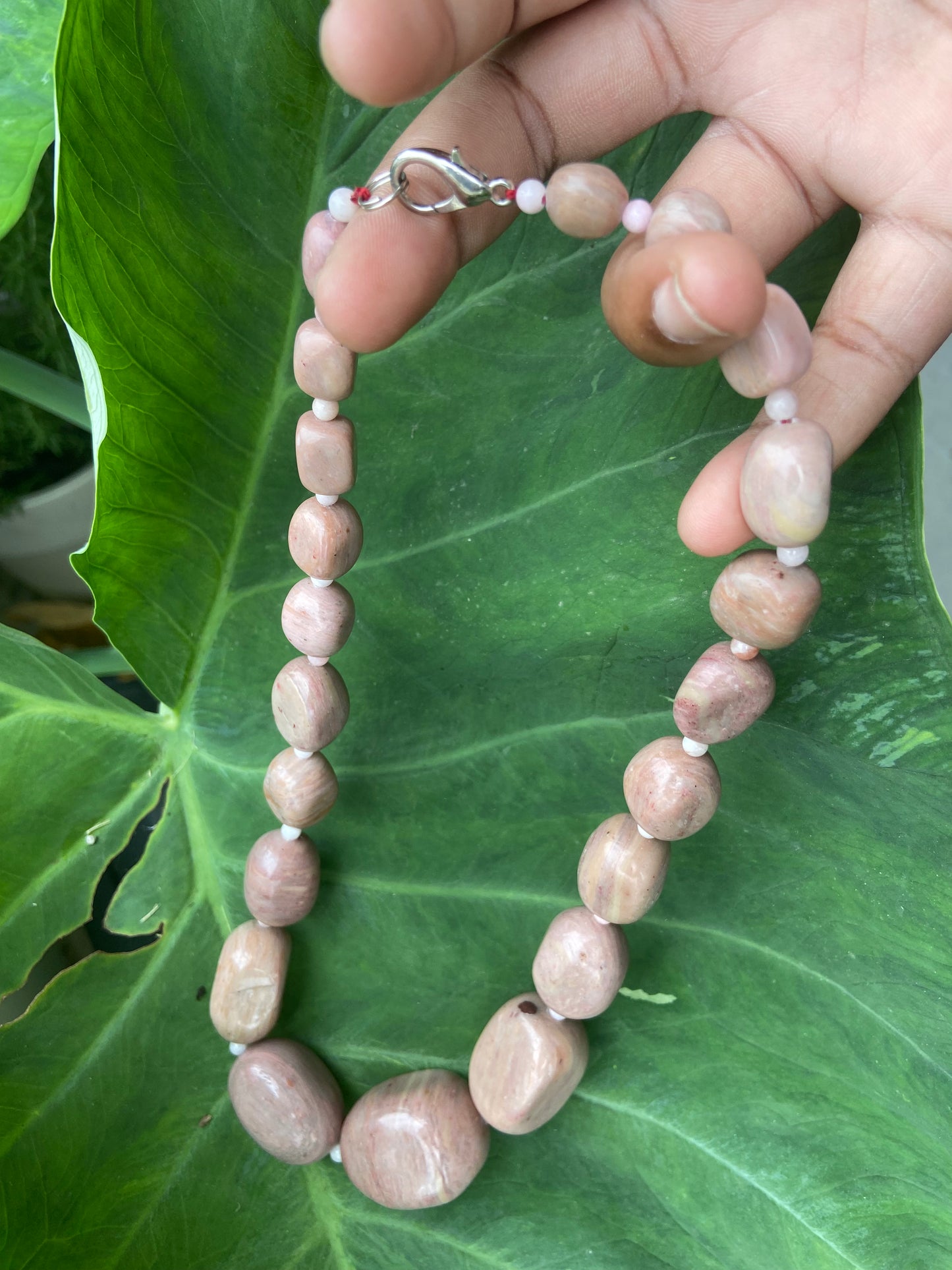 Large Tumbled Stone necklace