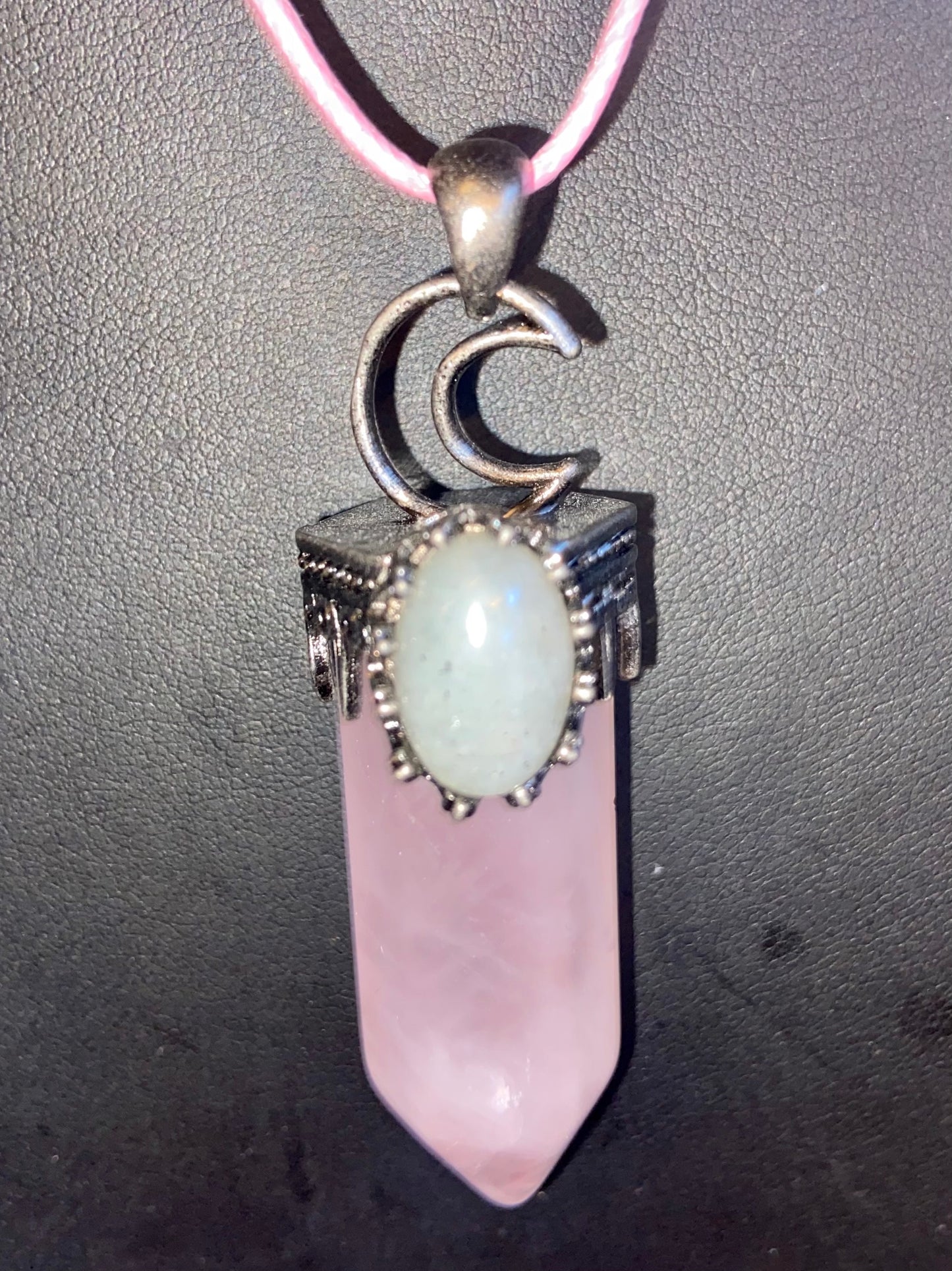 Titanium Faceted Crystal Point Necklace