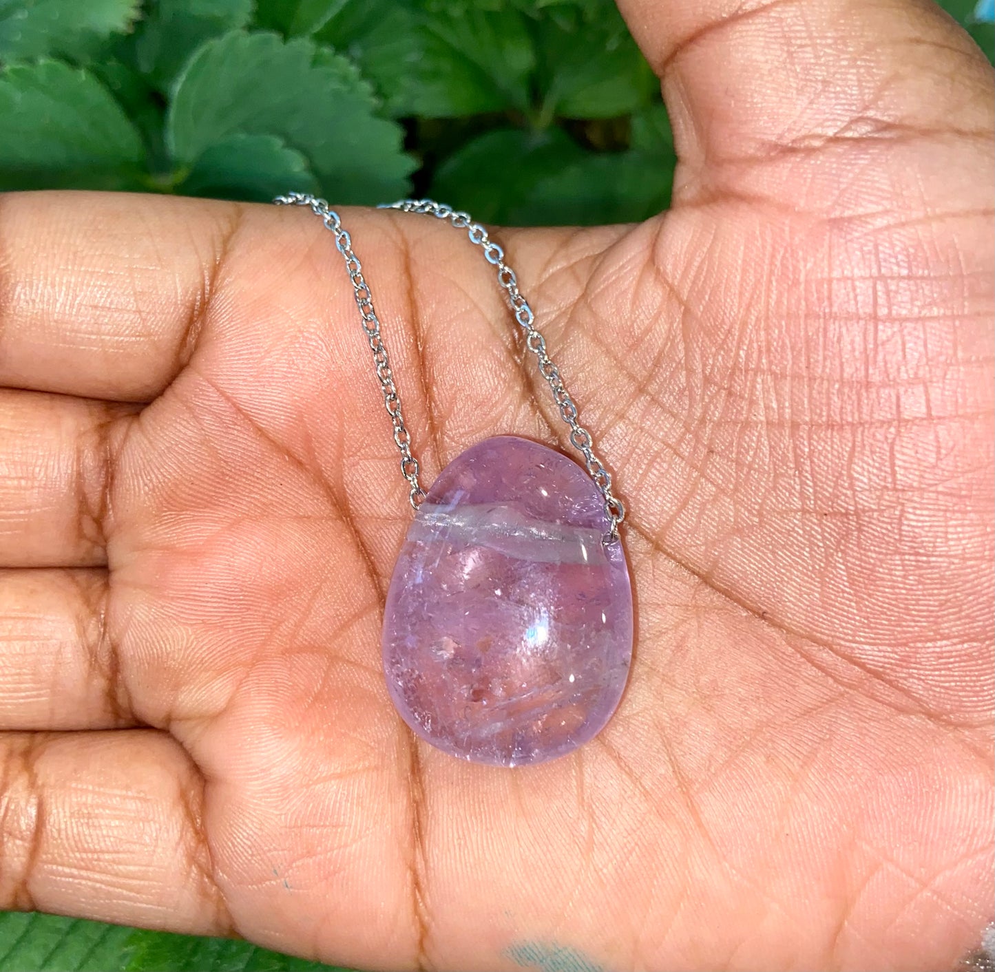 Tumbled stone necklace