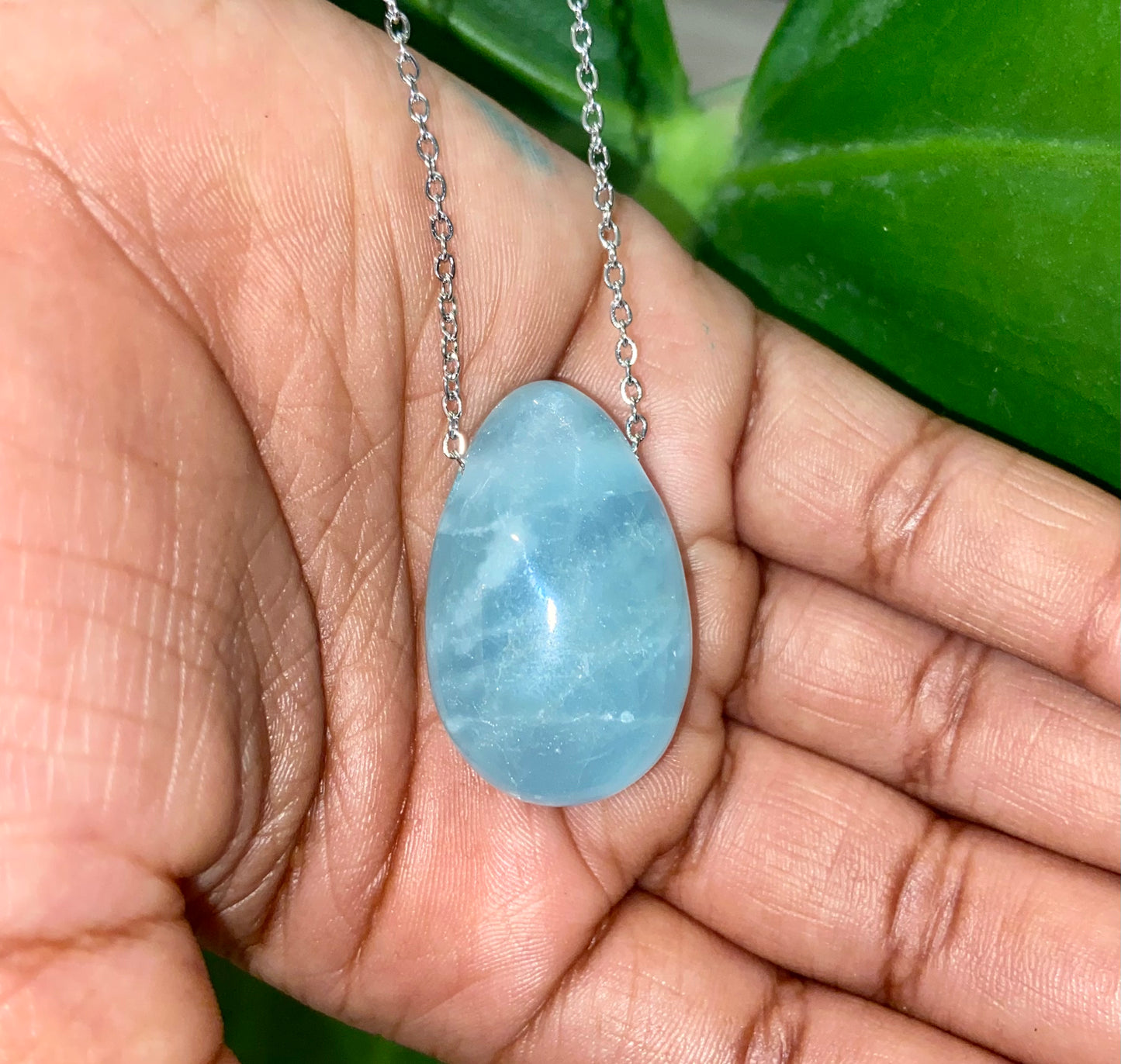 Tumbled stone necklace