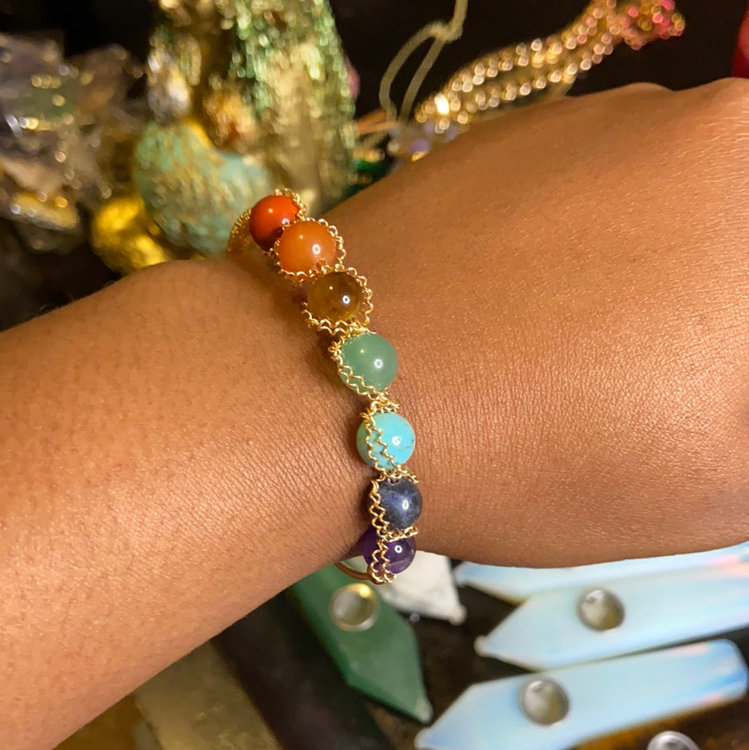 Gold Chakra Bangle