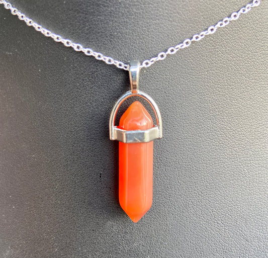 Crystal point necklace