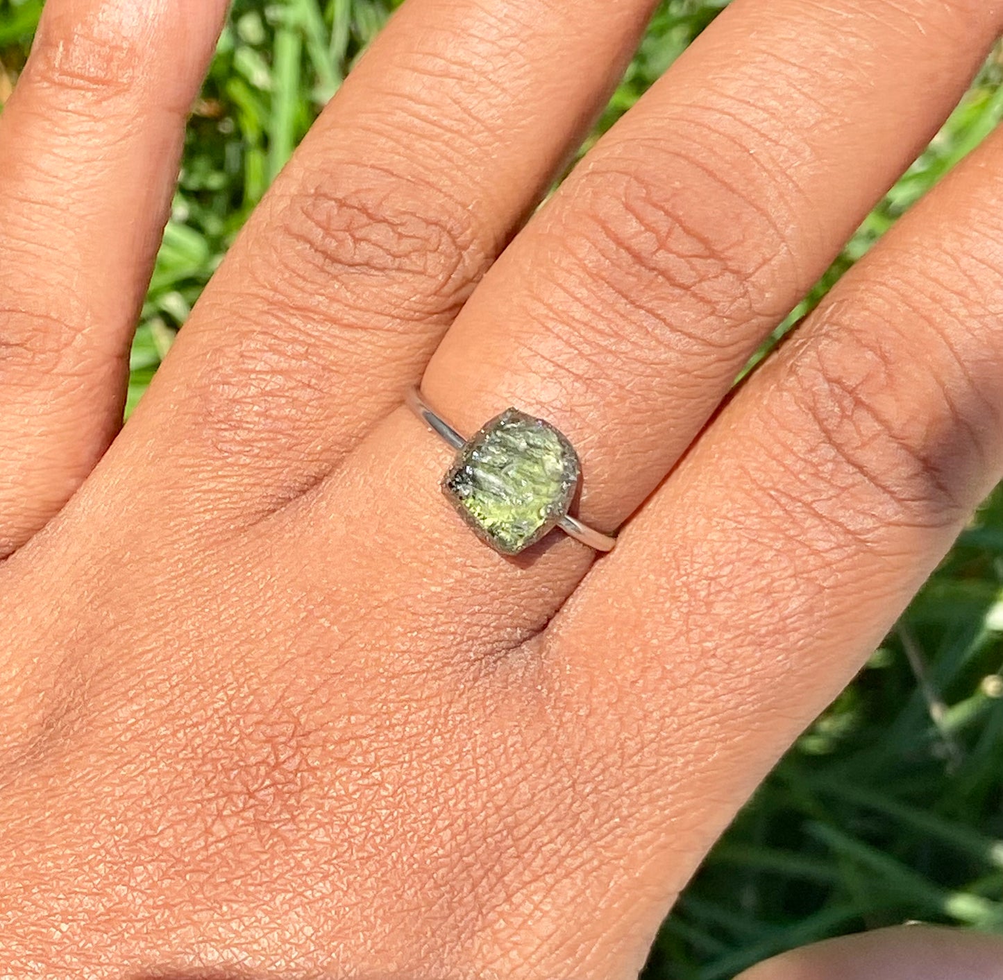 Moldavite Ring