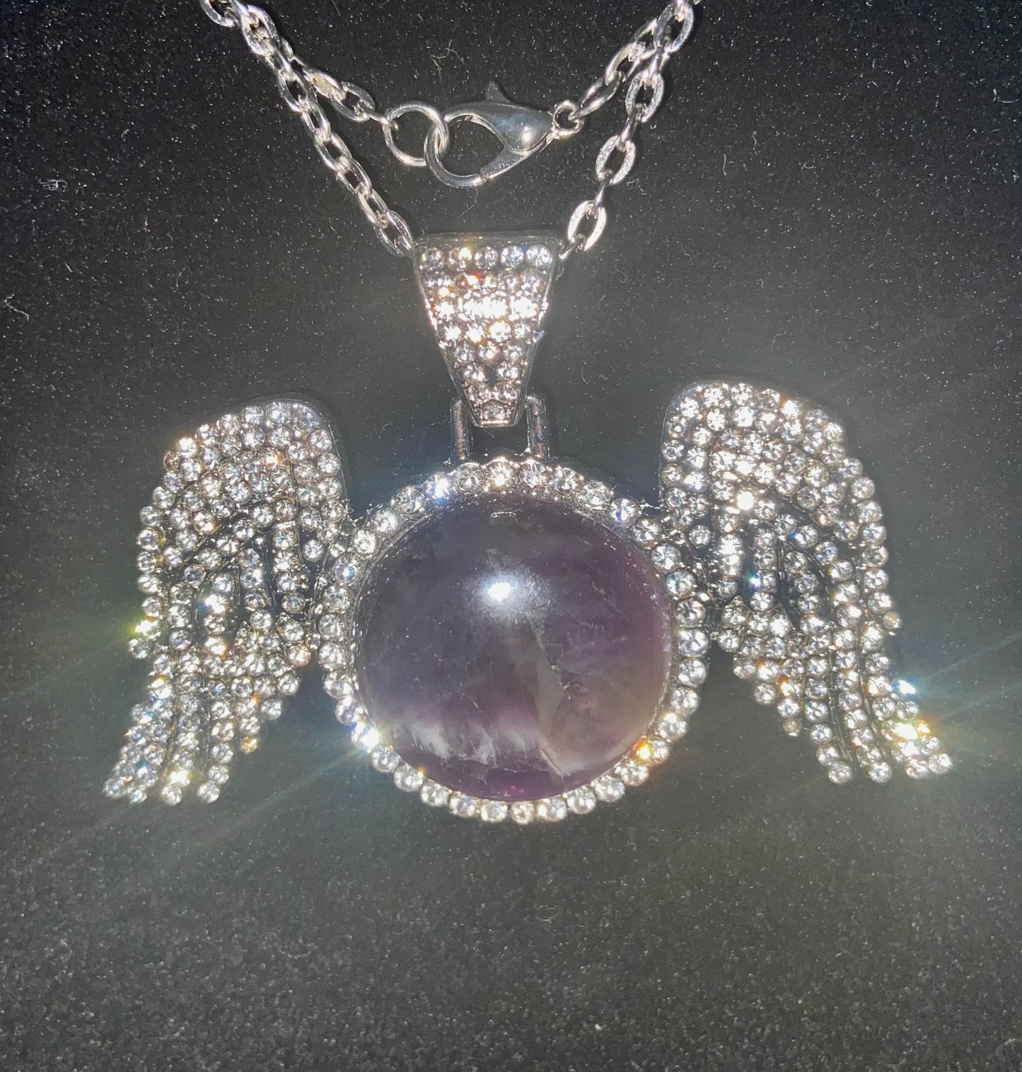 Crystal wing necklace