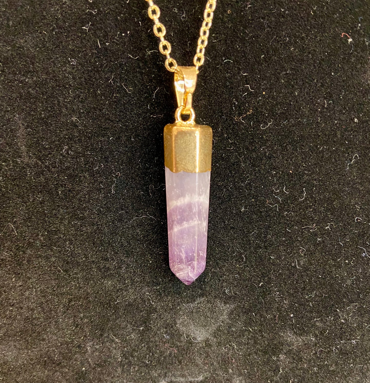 Crystal point necklace