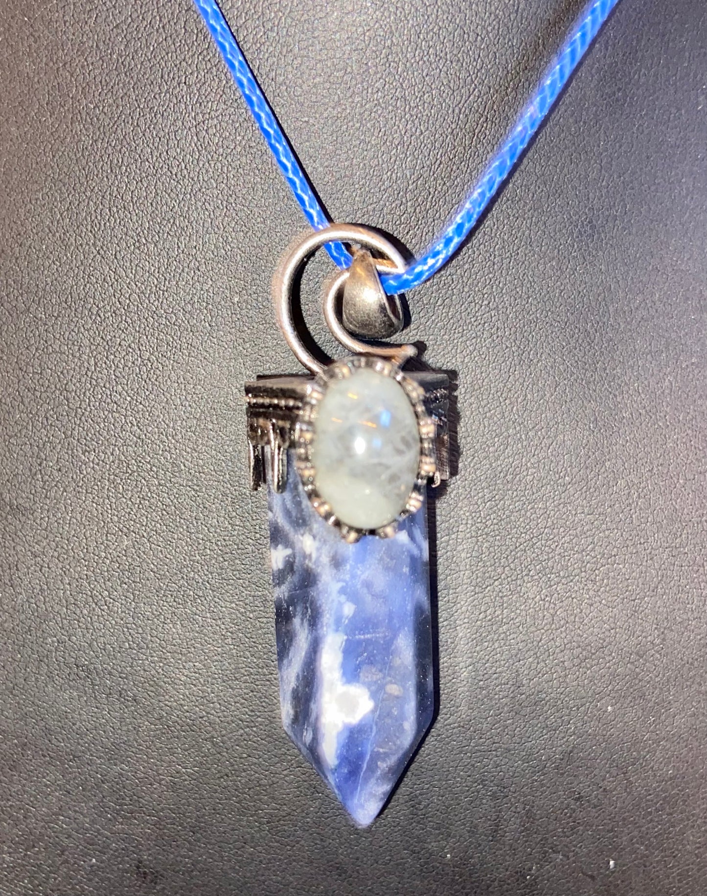 Titanium Faceted Crystal Point Necklace