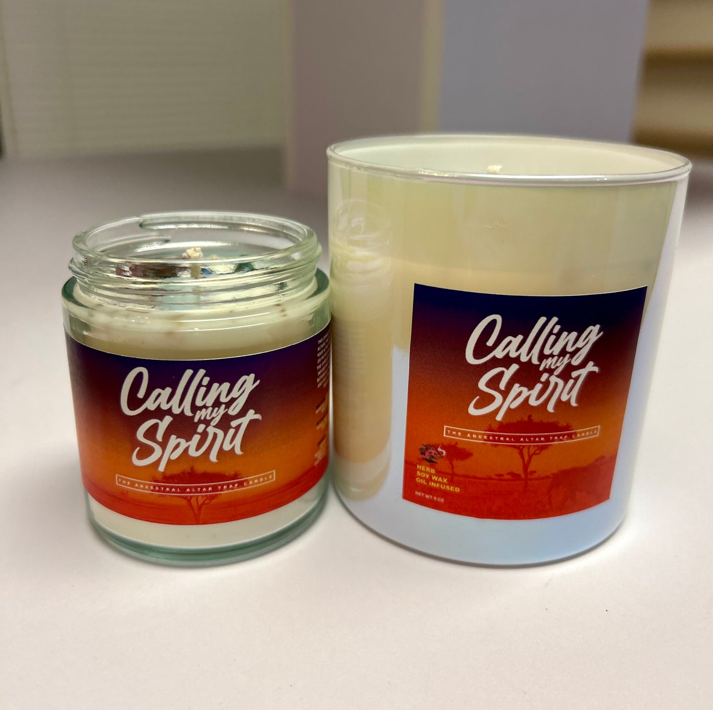 “Calling My Spirit” ancestral altar and spirit guide candle