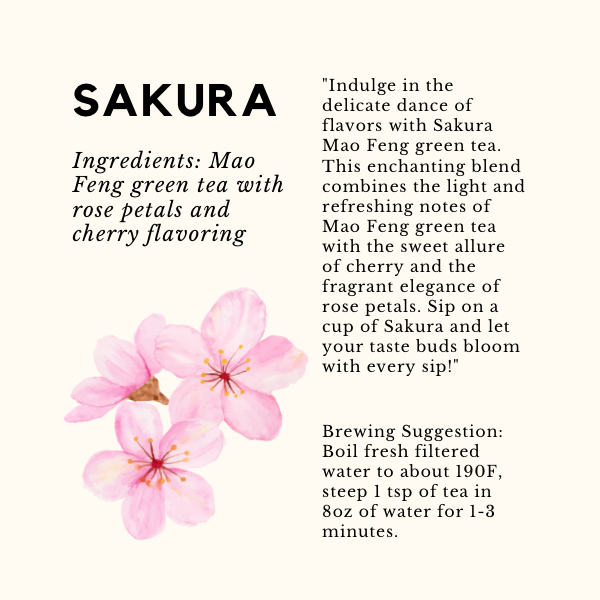 Sakura Cherry and Rose Green Tea
