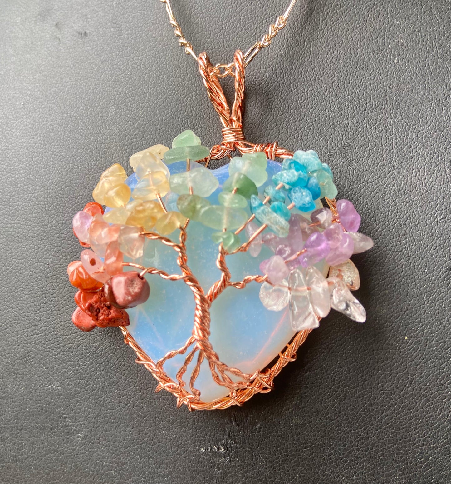 Chakra tree of life necklace