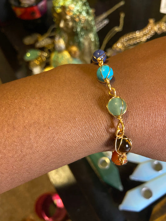 Gold Chakra Bangle