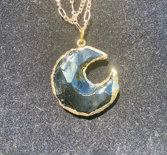 Black Obsidian Moon necklace