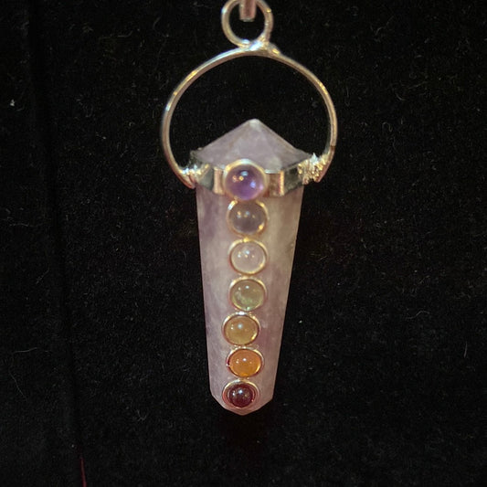 Lepidolite Chakra Necklace