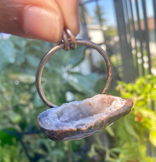 Druzy geode necklace