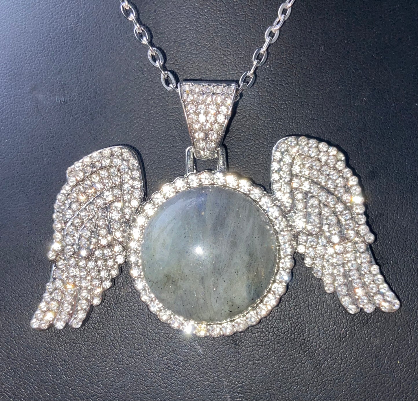 Crystal wing necklace