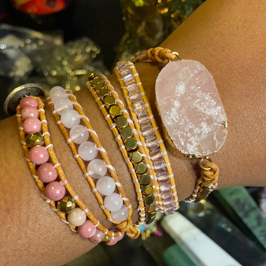 Rose Quartz Wrap Bracelet