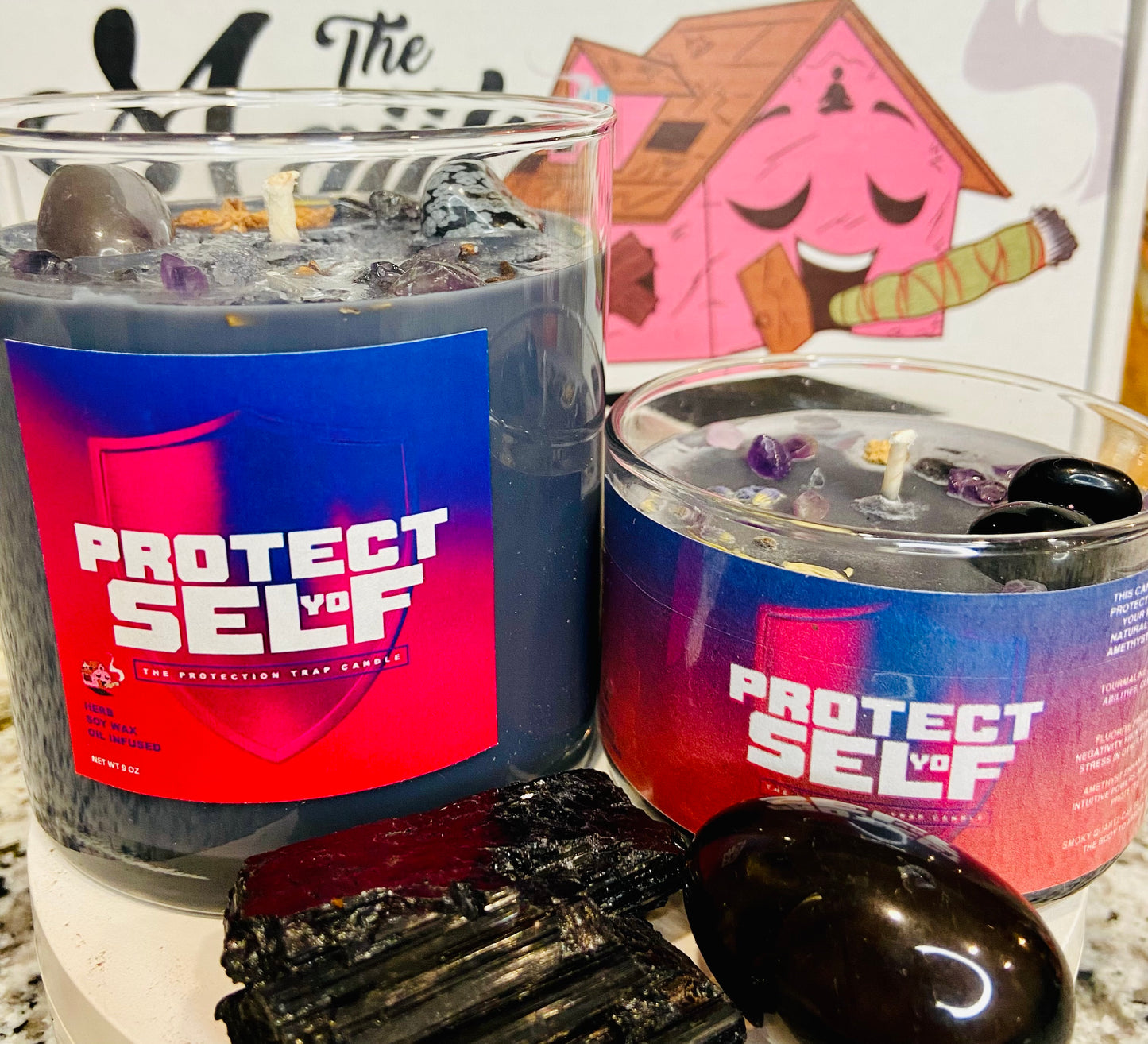 "Protect Yo Self" Clearing and Protection Trap Candle