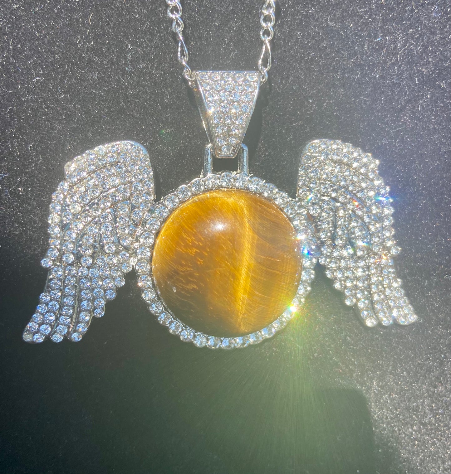 Crystal wing necklace